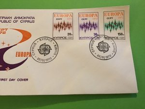 Cyprus First Day Cover Europa Cept 1972  Stamp Cover R43185