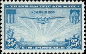 1935 25c China Clipper, Trans-Pacific Scott C20 Mint F/VF NH