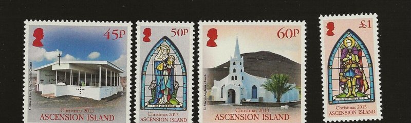 Ascension 2013 Christmas set of 4 sg.1187-90   MNH