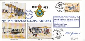 RAF 75th ann. FDC BIOT Sc 140c 20c Blackburn Beverley No. 47 Squadron