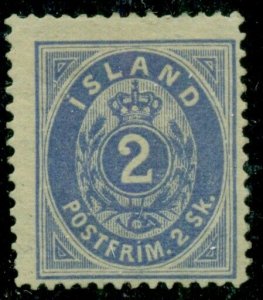 ICELAND #1 (1) 2sk blue, og, LH, fresh and F/VF+, Scott $1,050.00