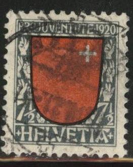 Switzerland Scott B15 used 1919 semipostal CV$11.50 thin