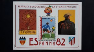 Sao Tome and Principe 1982. - Football - World Cup Spain 82 Bl 2x /2 ** MNH