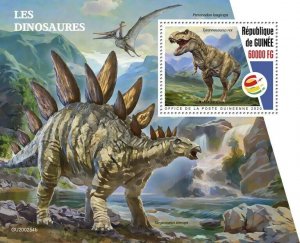 Guinea Dinosaurs Stamps 2020 MNH Prehistoric Animals T-Rex Pteranodon 1v S/S