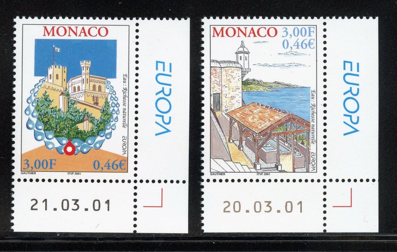 Monaco 2204-05 MNH,  Europa Issue from 2001.