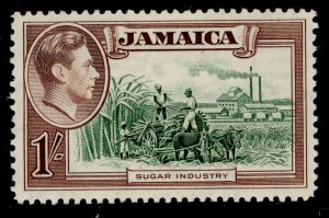 JAMAICA GVI SG130, 1s green & purple-brown, M MINT. Cat £16.