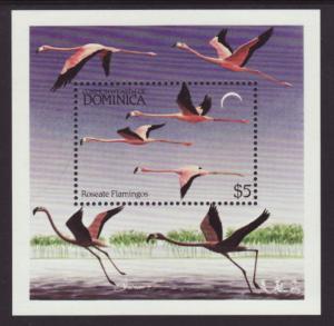 Dominica 831 Flamingos Souvenir Sheet MNH VF