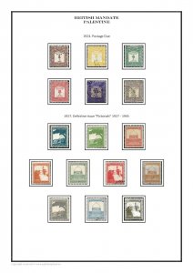 Palestine - British Mandate 1918-1944 PDF DIGITAL  STAMP ALBUM PAGES