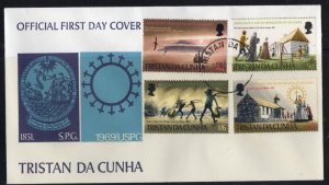 Thematic stamps TRISTAN DA CUNHA 1969 PROPAGATION OF GOSPEL FDC used