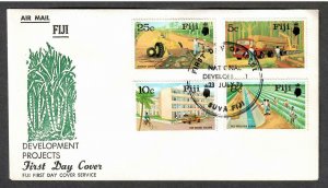 Fiji # 333 - # 336 , Highway & Developments FDC - I Combine S/H