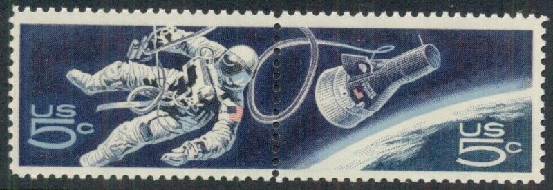 1331- 1332 Space Twins F-VF MNH attached pair
