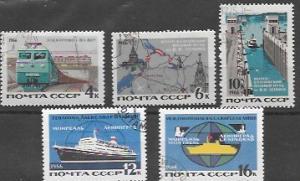 Russia #3179 - 3183  Modern Transportation in USSR