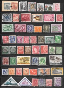 WORLDWIDE Page #732 of 50+ Stamps Mixture Lot Collection / Lot