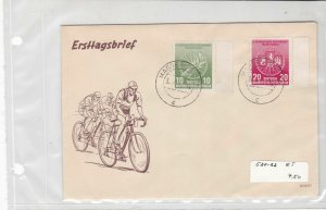 german democratic republic 1950s stamps cover ref 19201