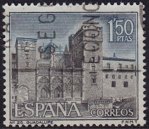 Spain - 1966 - Scott #1359 - used - Guadalupe Monastery