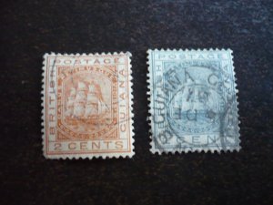 Stamps - British Guiana - Scott# 72-73 - Used Part Set of 2 Stamps