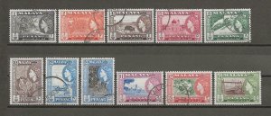 MALAYA/PENANG 1957 SG 44/54 USED Cat £38