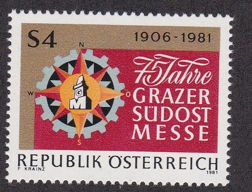 Austria # 1189, South East Fair at Graz 75th Anniversary, NH, 1/2 Cat.