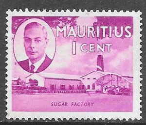 Mauritius 235: 1c Sugar Factory, MH, F-VF