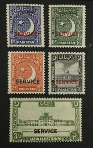 MOMEN: PAKISTAN SG #O27-O31 1949 MINT OG NH £130+ #62478