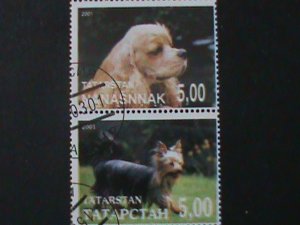 ​RUSSIA-TATAPCTAH-WORLD FAMOUS DOGS FANCY CANCEL-VF-LAST ONE-HARD TO FIND