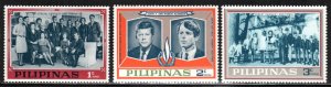 Philippines ~ Set of 3 ~ Kennedy Family ~ Unlisted Cinderella, MNH  (1968)