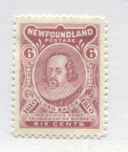 Newfoundland 1910 6 cents Type 1 mint o.g. gum