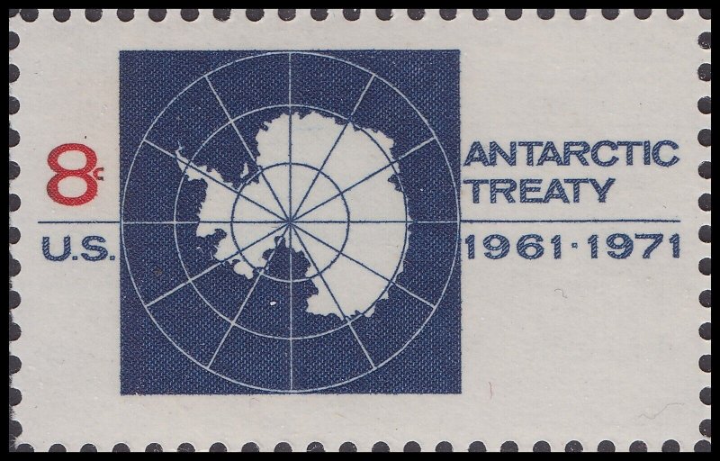 US 1431 Antarctic Treaty 8c single MNH 1971