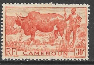 Cameroun 305: 30c Zebu (Bos primigenius indicus), Herdsman, MH, VF