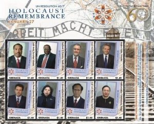 Grenada - 2007 - Holocaust Remembrance  - Sheet Of 8 - MNH