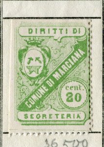 ITALY; 1870s-80s classic Local Post Revenue issue Mint hinged, Marciana