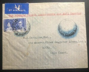 1937 Lagos Nigeria First Opening Flight Cover FFC To Accra Gold Coast