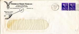 U.S. Scott 842 (2) Prexie On 1st Class Mail Advertising Cover