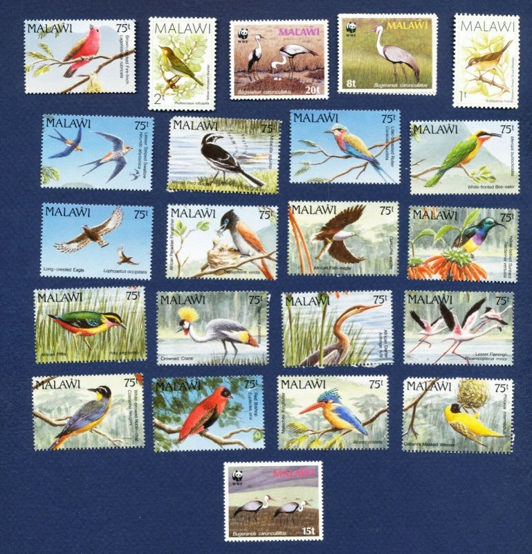 MALAWI -  - FVF MNH - BIRDS - 1987-1994