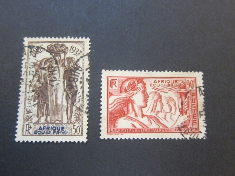 French Equatorial Africa 1937 Sc 30-1 FU