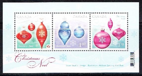 CANADA # 2411  Mint  NH   Souvenir sheet Christmas Tree Decorations