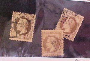 FRANCE STAMP #34,A,B USED CAT.$55.00