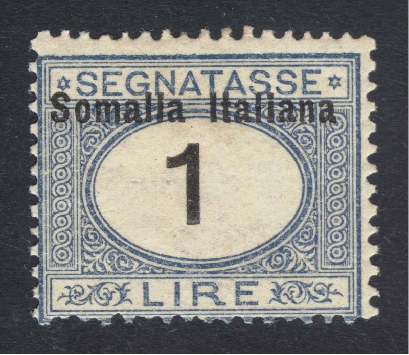 Somalia 1926 1L Blue & Black Post Due Scott J38 SG D83 LMM/MLH Cat $60