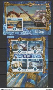 2015 Sierra Leone Transport Tall Sailing Ships 1+1 ** Stampsst596