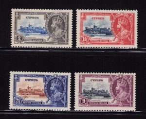 Cyprus 136-139 Silver Jubilee Stamp Set MH 1935