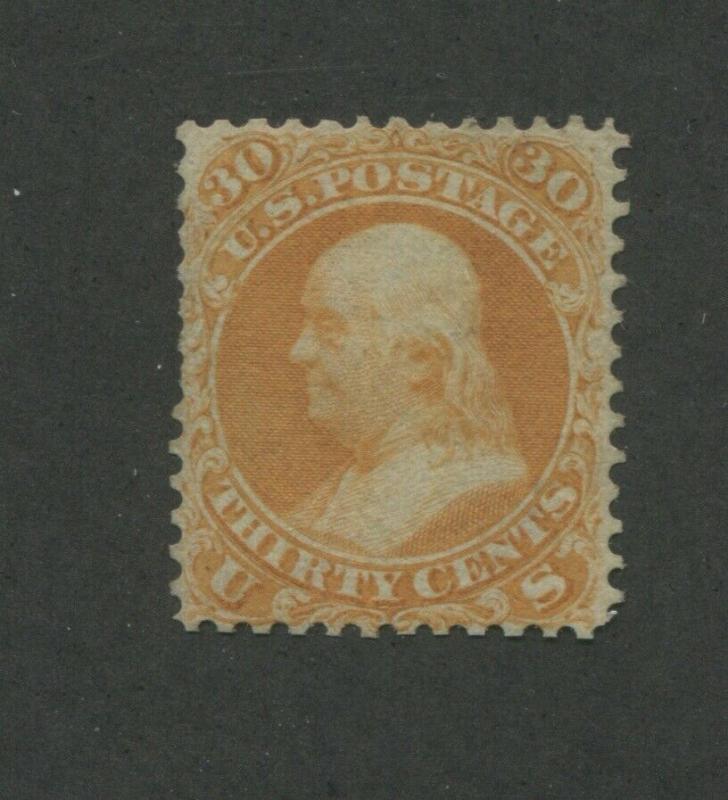 1861 United States Postage Stamp #71 Used F/VF Removed Cancel Certified 