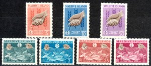 Maldive Islands Sc# 117-123 MNH 1963 Freedom From Hunger