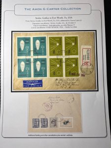 1964 Registered Poland Airmail Cover Stroze Gorlic to Fort Worth TX USA Amon G