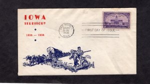 838 Iowa, FDC unknown