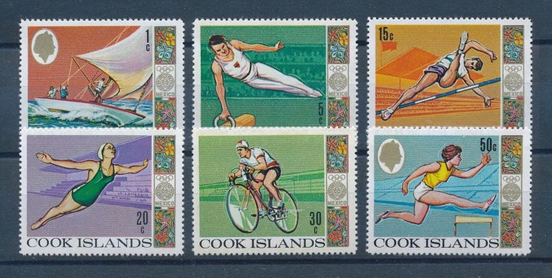[114287] Cook Islands 1968 Olympic Games Mexico athletics sailing  MNH