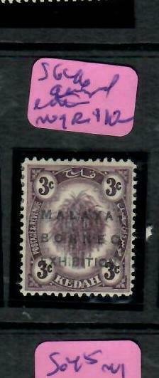 MALAYA KEDAH   (PP2204B)  MBE 3C SG 46   BROKEN LETTERS    MOG