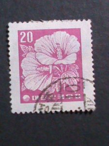 ​KOREA-1956 SC#235  HIBISCUS FLOWERS USED STAMP VF WE SHIP TO WORLD WIDE