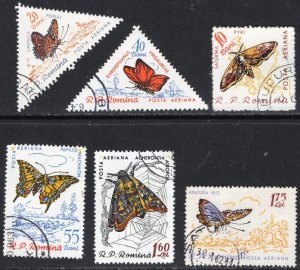 Thematic stamps romania 1960 b'flys/moths 2782/7 used