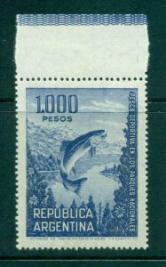 Argentina 1974 1000p as 10p Trout MLH lot37451