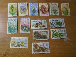 Falkland Islands  #  166-79   MNH  Flowers